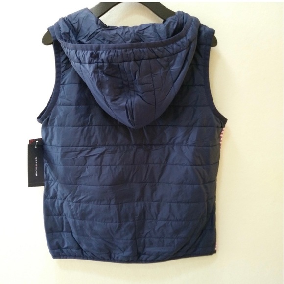 Tommy Hilfiger Hooded Striped Vest Size M - Picture 3 of 5